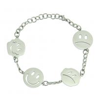 Edelstahl Charm Armband, Modeschmuck & unisex, Silberfarbe, 17.5cm+3.5cm, verkauft von Strang