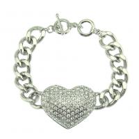 Zinc Alloy Rhinestone Bracelets, with Rhinestone, fashion jewelry 20cm+2cm  1.3cm 