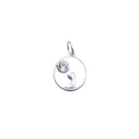 Pendentifs en strass argent , Argent sterling 925, chat, Placage, DIY & avec strass & creux, plus de couleurs à choisir Environ 3.5mm, Vendu par PC