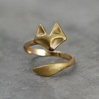 Zinc Alloy Finger Ring, Fox, plated, Adjustable & for woman 