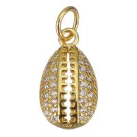 Cubic Zirconia Micro Pave Brass Pendant, gold color plated, micro pave cubic zirconia Approx 3.5mm 