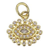 Cubic Zirconia Micro Pave Brass Pendant, Sun, gold color plated, micro pave cubic zirconia Approx 3.5mm 