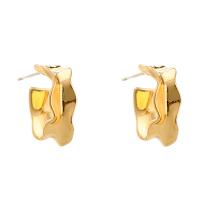 Pendientes de Perno de Aleación de Zinc, con Plata de ley 925, chapado en color dorado, para mujer, 12x12mm, Vendido por Par