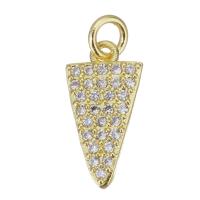 Cubic Zirconia Micro Pave Brass Pendant, gold color plated, micro pave cubic zirconia Approx 3mm 