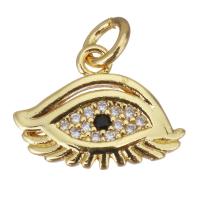 Cubic Zirconia Micro Pave Brass Pendant, gold color plated, micro pave cubic zirconia Approx 3mm 