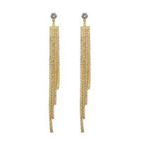 Fashion Fringe Earrings, Zinc Alloy, with Rhinestone, fashion jewelry 