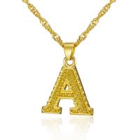 Zinc Alloy Necklace, with 2.75 inch extender chain, Alphabet Letter, gold color plated & for woman Approx 20.7 