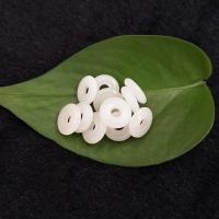 Colgantes de Jade, Hetian Jade, Donut, medio hecho a mano, Bricolaje, Blanco, 12*4mm, Vendido por UD