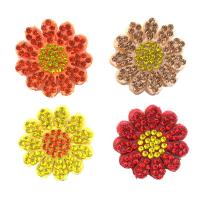 Sewing -on -Patch, Nichtgewebte Stoffe, Blume, DIY & mit Strass, keine, 26mm, verkauft von PC