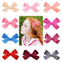 Children Hair Clip, Velveteen, Bowknot, for children 