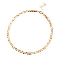 Brass Chain Necklace, gold color plated, for woman .598 Inch 