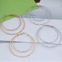 Zinc Alloy Hoop Earring, plated, for woman 50mm 