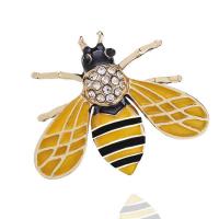 Zinc Alloy Jewelry Brooch, Bee, fashion jewelry & for woman & with rhinestone 