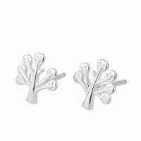 Pendientes de Perno de Aleación de Zinc, chapado en color de plata, para mujer, 8mm, Vendido por UD