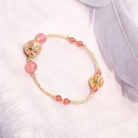 Quartz Bracelet, with Brass, Donut, plated, fashion jewelry & for woman 170mm 