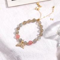 Quartz Bracelets, with Brass, Round, plated, fashion jewelry & for woman, multi-colored, 190mm 