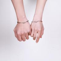 Brass Bracelets, with Wax Cord, Antlers, plated, fashion jewelry & for woman 210mm 