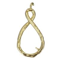 pièces de pendentif en laiton, Placage de couleur d'or, creux 1mm Environ 1.5mm, Vendu par PC