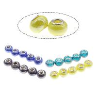 Raffinierte Glasperlen, Lampwork, rund, unterschiedliche Farbe und Muster für die Wahl & DIY, keine, 11*8*8mm, Bohrung:ca. 2mm, 100SträngeStrang/Tasche, verkauft von Tasche