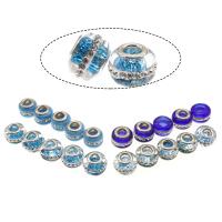 Raffinierte Glasperlen, Lampwork, rund, unterschiedliche Farbe und Muster für die Wahl & DIY, keine, 11*7*7mm, Bohrung:ca. 2mm, 100PCs/Tasche, verkauft von Tasche