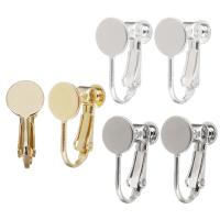 Brass Clip On Earring Finding, plated, fashion jewelry & for woman nickel, lead & cadmium free 