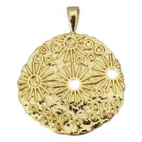 Brass Jewelry Pendants, gold color plated, hollow Approx 2mm 