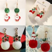 Christmas Earrings, Zinc Alloy, plated & for woman 