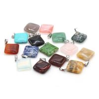 Gemstone Jewelry Pendant,  Square, polished, DIY 