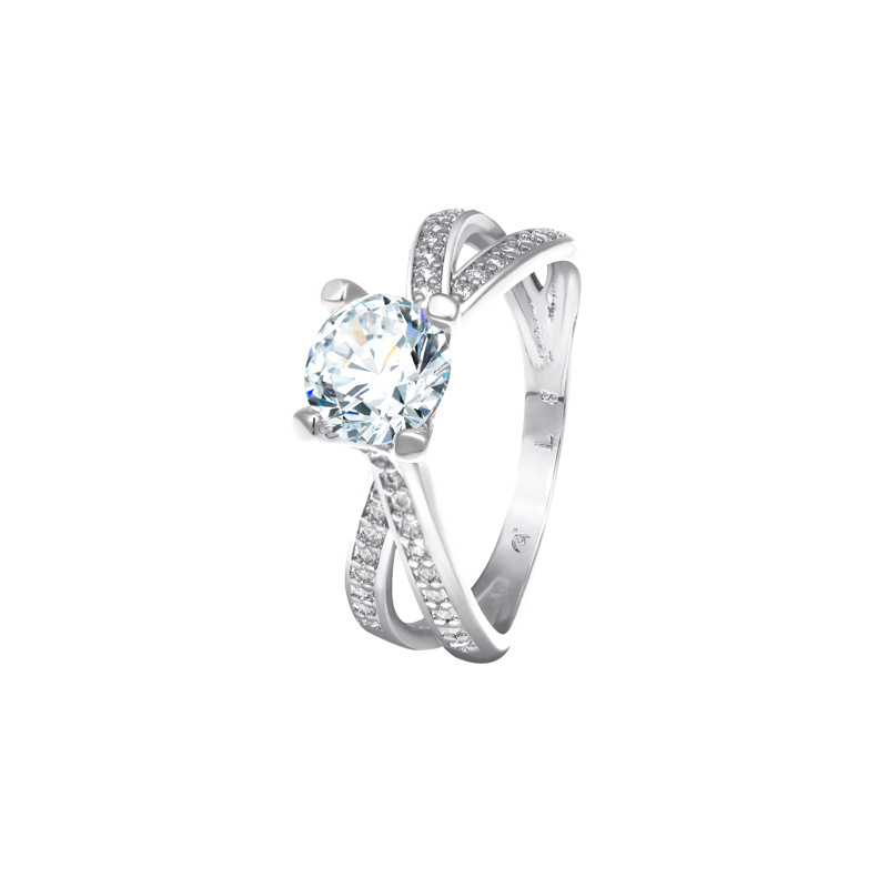 Bague zircone cubique, Alliage de cuivre, Placage, normes différentes pour le choix & pavé de micro zircon & pour femme & creux, plus de couleurs à choisir, Vendu par PC