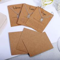 Necklace Display Card, Kraft, Rectangle, printing, DIY brown, 90*70mm 