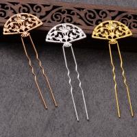 Hair Stick Findings, Zinc Alloy, plated, DIY & for woman 