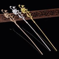 Hair Stick Findings, Zinc Alloy, plated, DIY & for woman 