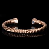 Brass Cuff Bangle, fashion jewelry, rose gold color 