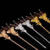 Hair Stick Findings, Zinc Alloy, plated, DIY & for woman 