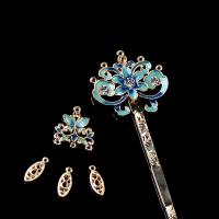 Hair Stick Findings, Zinc Alloy, plated, DIY & for woman 