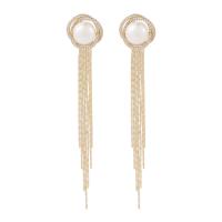 Fashion Fringe Earrings, Zinc Alloy, fashion jewelry & for woman & with cubic zirconia 