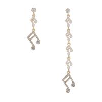 Asymmetric Earrings, Zinc Alloy, fashion jewelry & for woman & with rhinestone 