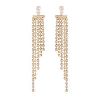 Fashion Fringe Earrings, Zinc Alloy, fashion jewelry & for woman & with rhinestone 