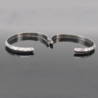 Titanium Steel Cuff Bangle, Unisex .5 Inch 