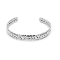 Titanium Steel Cuff Bangle, polished, Unisex Inner Approx 60mm 