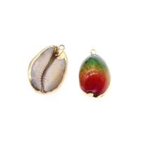 Trompette Shell pendentif en laiton, coquille, conque, Placage de couleur d'or, différentes couleurs et motifs pour le choix & DIY, plus de couleurs à choisir, 39*29*19-24*15*8mm, Vendu par PC