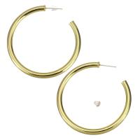 Brass Hoop Earring, gold color plated, for woman 