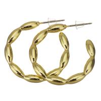 Brass Hoop Earring, gold color plated, for woman 