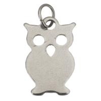 Pendentifs en acier inoxydable, hibou, Placage Environ 3.5mm, Vendu par PC