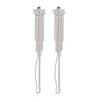 Fashion Fringe Earrings, Zinc Alloy, fashion jewelry & for woman & with rhinestone 