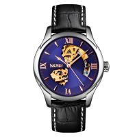 Montre à bijoux pour homme SKmei®, alliage de zinc, avec Cuir & verre, mouvement chinoise, acier inoxydable fermoir bande de montre, Placage, Résistant à l’eau de vie, plus de couleurs à choisir Vendu par PC