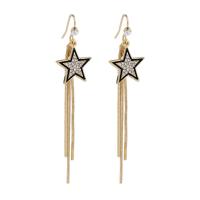 Fashion Fringe Earrings, Zinc Alloy, Star, fashion jewelry & for woman & with rhinestone 