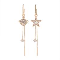 Asymmetric Earrings, Zinc Alloy, fashion jewelry & for woman & with rhinestone 