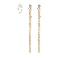 Zinc Alloy Clip Earring, with Plastic Pearl, three pieces & fashion jewelry & for woman 