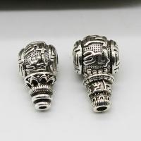 3 Holes Guru Beads, Zinc Alloy, plated, DIY silver color 